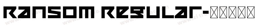 Ransom Regular字体转换